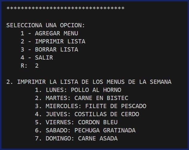 PLANIFICADOR DE MENUS SEMANALES 2