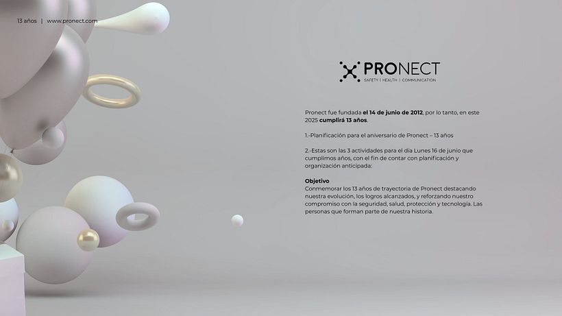 PRONECT PROYECTO  – “13 AÑOS CONTIGO”  2