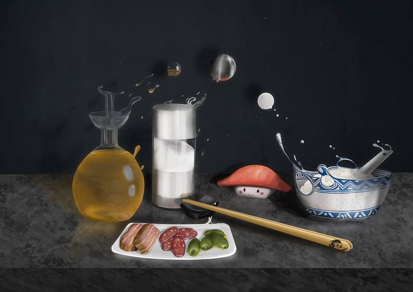 Bodegon subrealista, japo/español 7