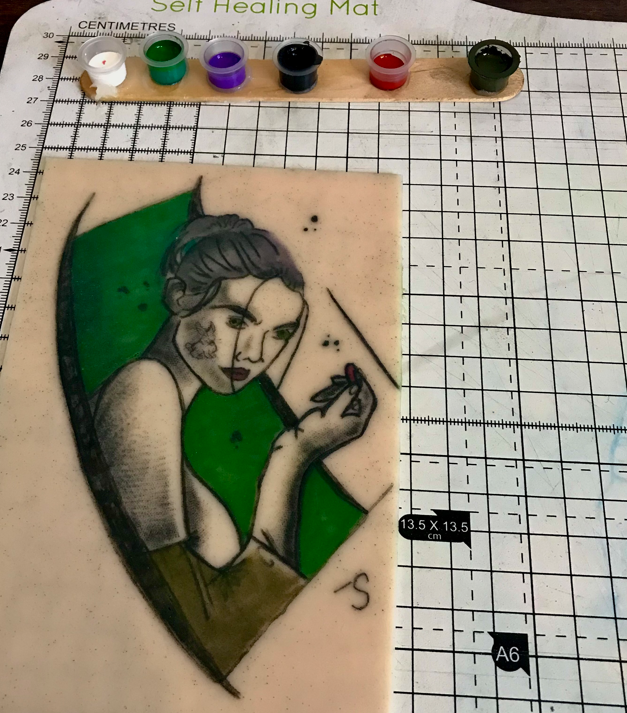 Matrix Inspired Full colour tattoo 1