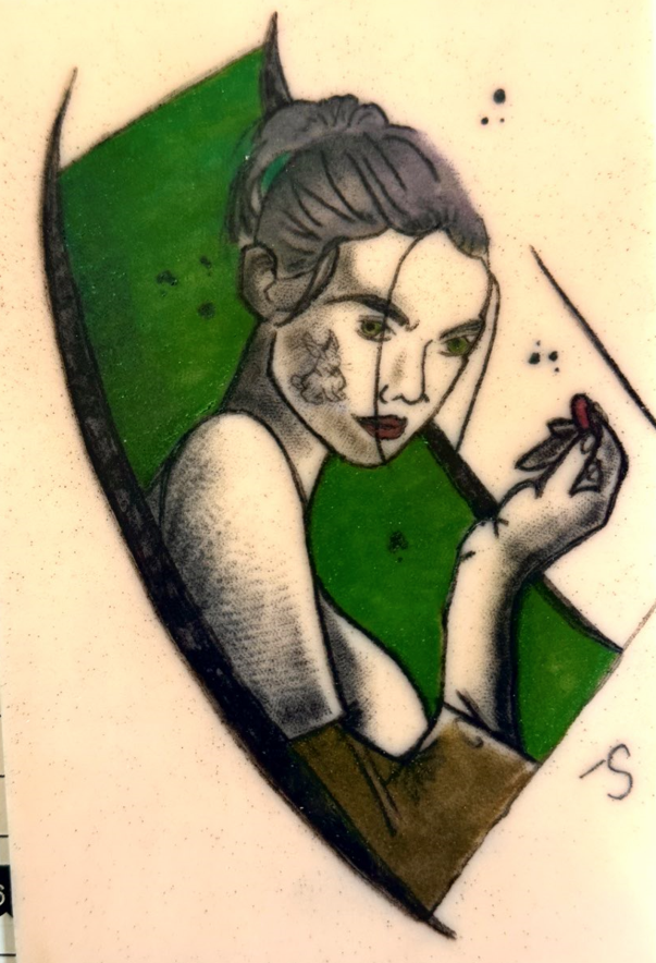 Matrix Inspired Full colour tattoo 2