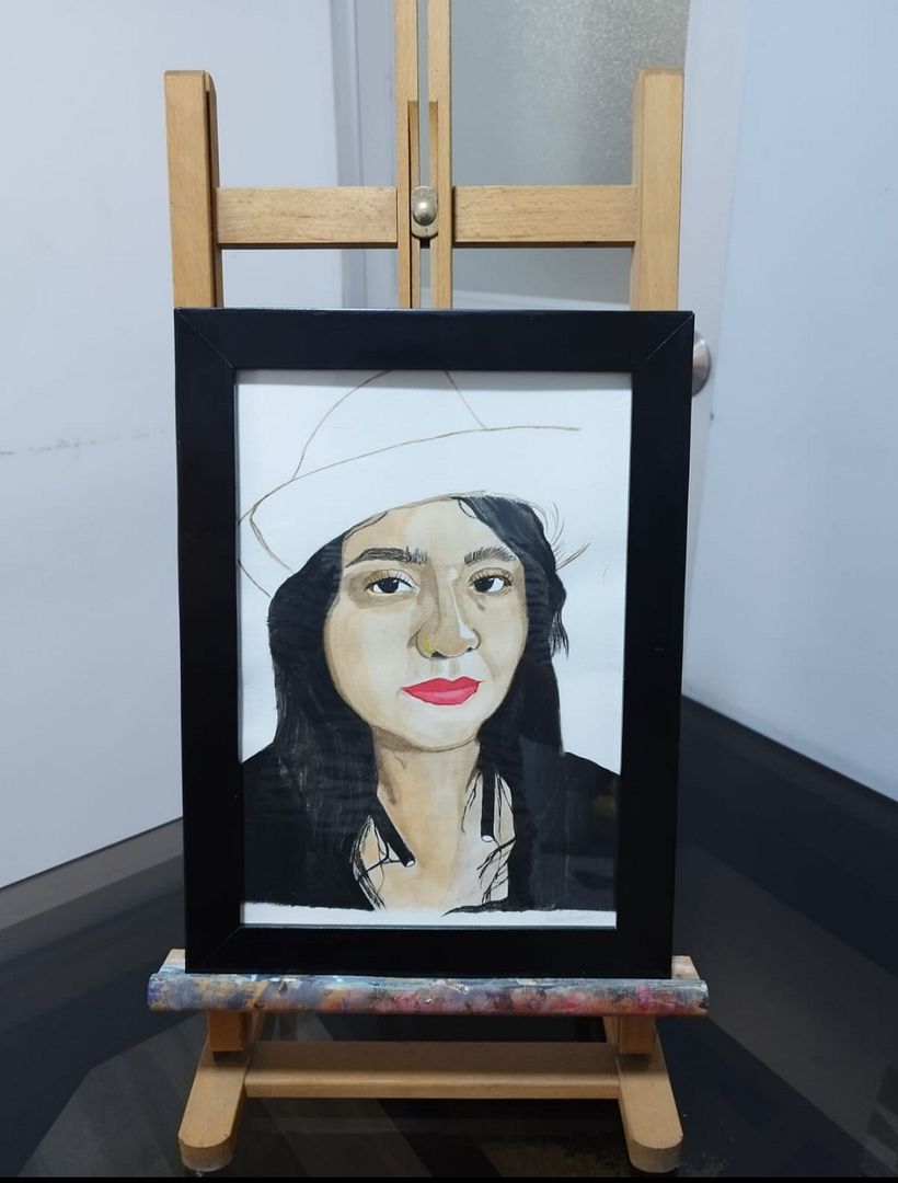 Noelia, acuarela sobre lienzo. 2
