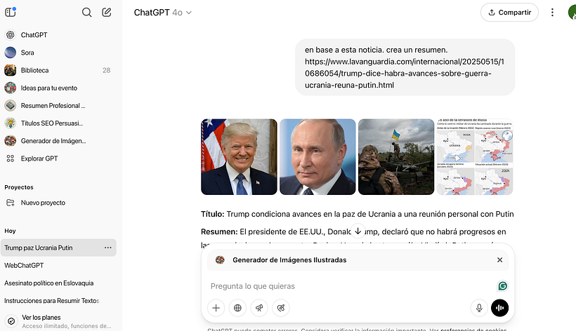 GPT personalizado para noticias del día 1