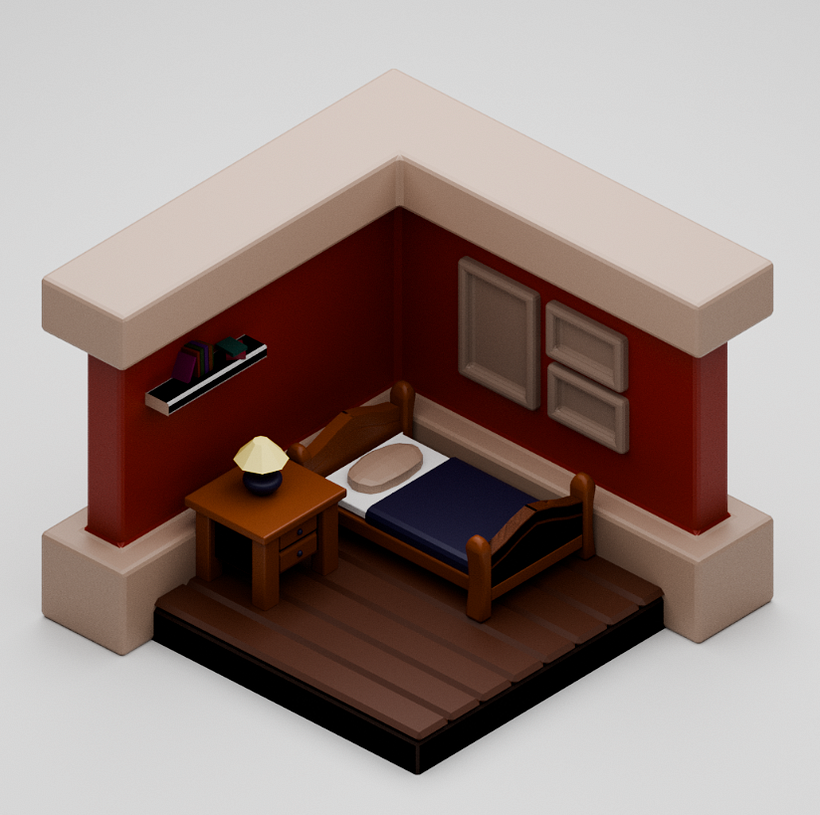 Quarto low poly 2