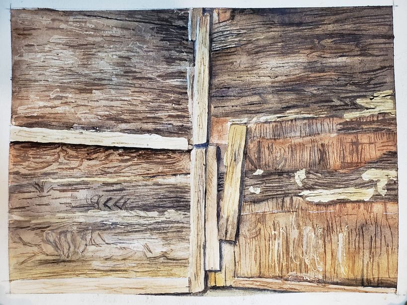 Puerta de madera ejercicio  texturas  1