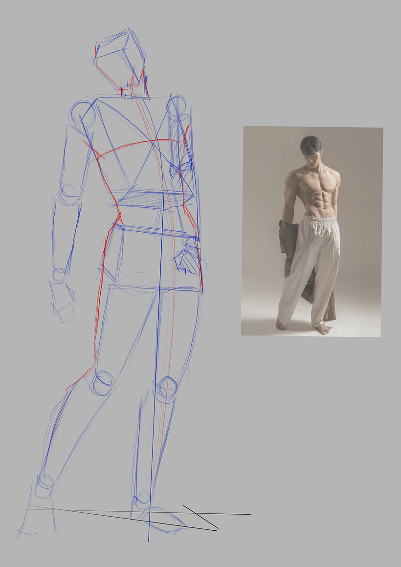 Pose final figura humana expresiva 1