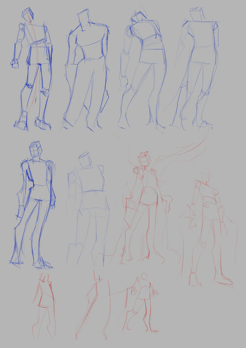 Pose final figura humana expresiva 2