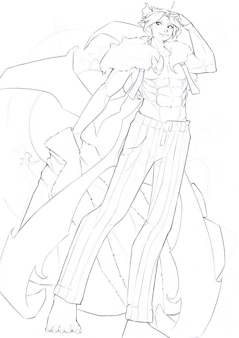 Pose final figura humana expresiva 2