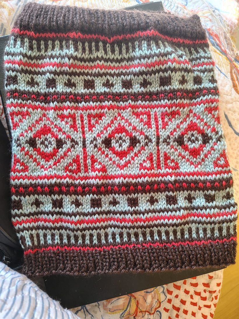 Navajo Cowl by Jenniger Berg, knitted by me 1