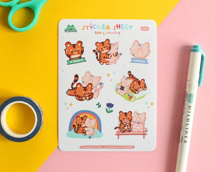 Bao & Mango sticker sheet 1