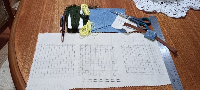 Primer proyecto de bordado sashiko 1