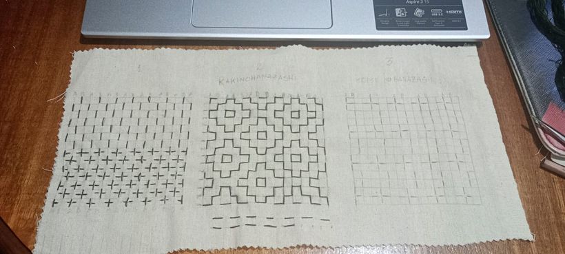 Primer proyecto de bordado sashiko 2