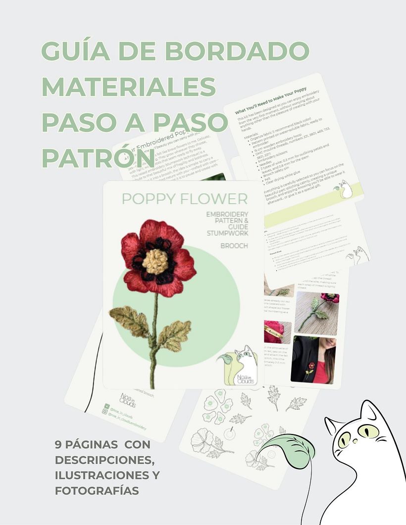 Creación de Kit de bordado, técnica Stumpwork 1