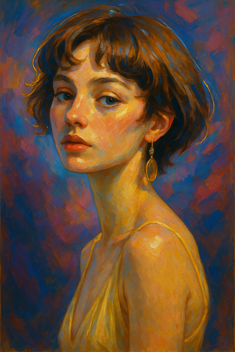 Portraits in Oils Style with AI Help by SORA 5