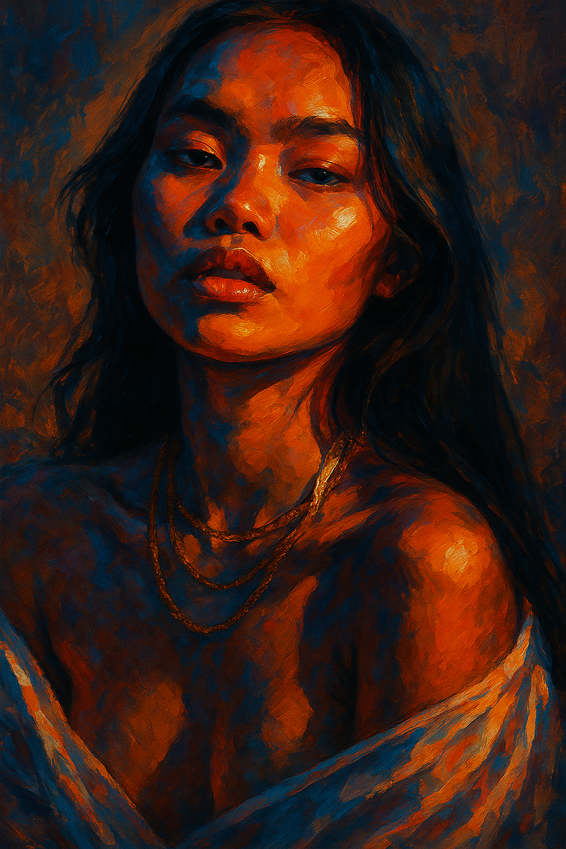 Portraits in Oils Style with AI Help by SORA 8
