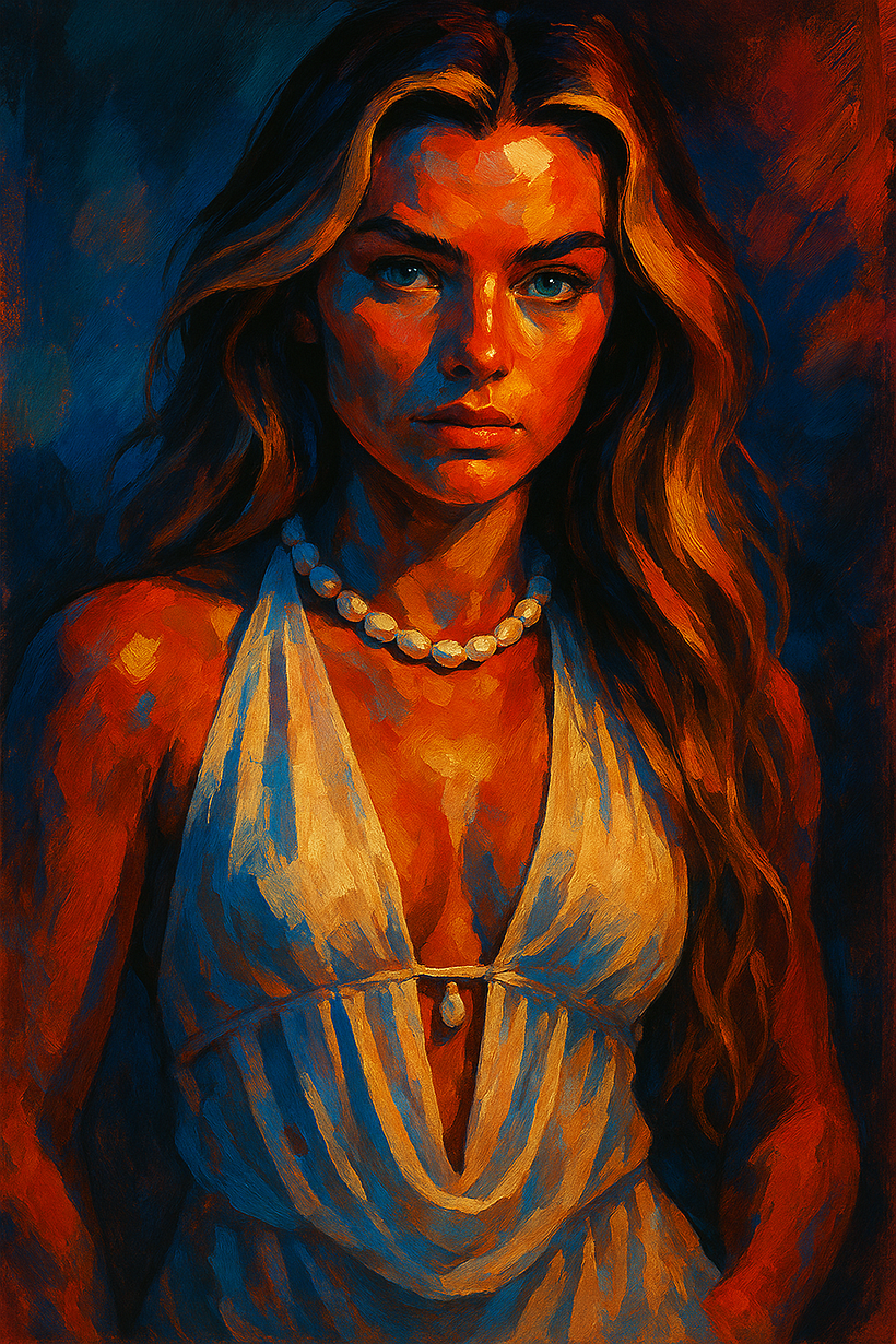 Portraits in Oils Style with AI Help by SORA 9