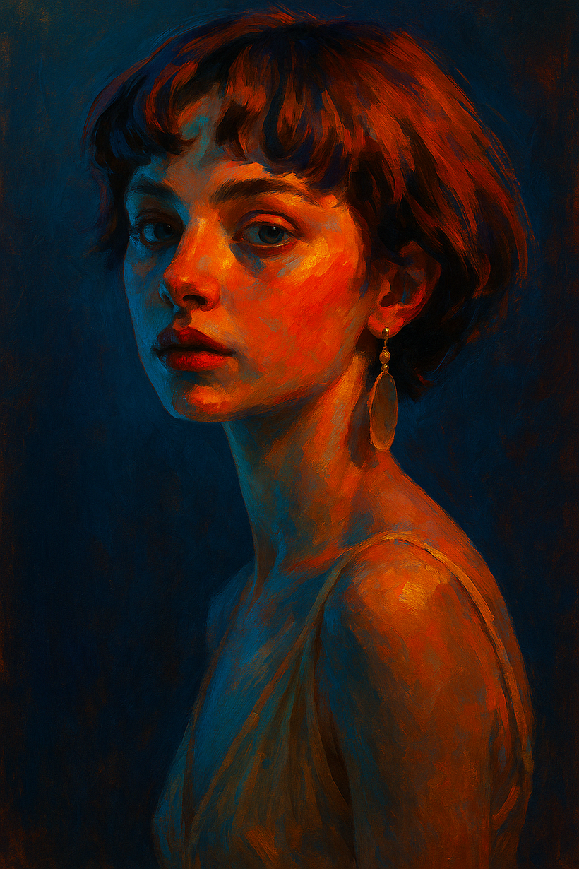Portraits in Oils Style with AI Help by SORA 11