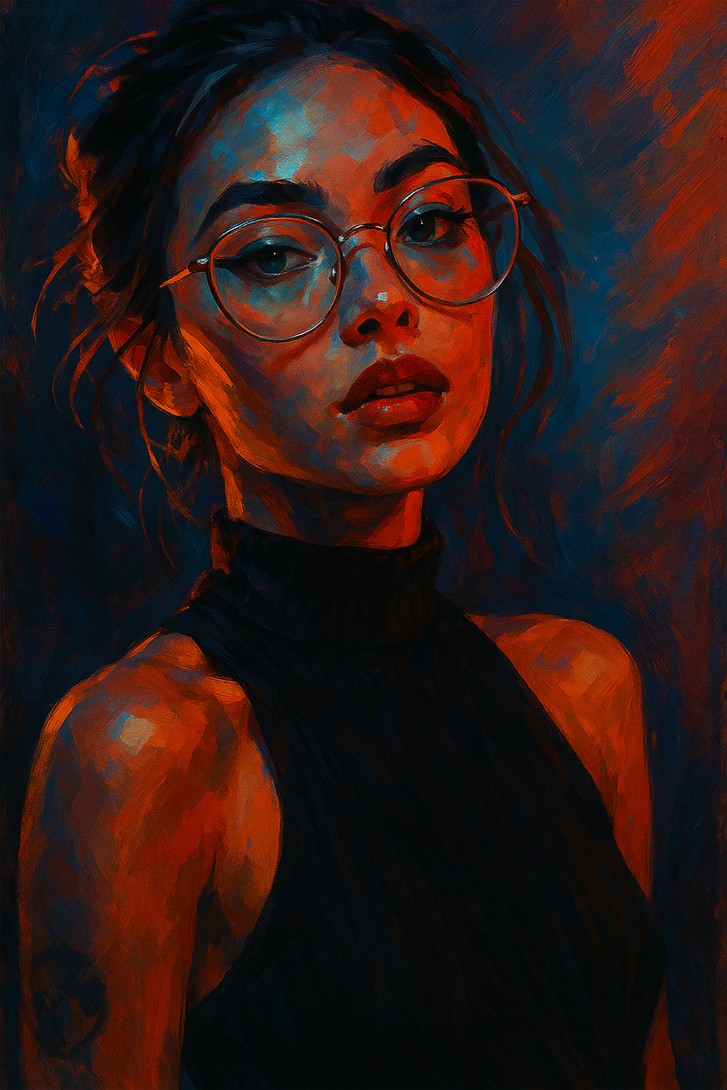 Portraits in Oils Style with AI Help by SORA 16