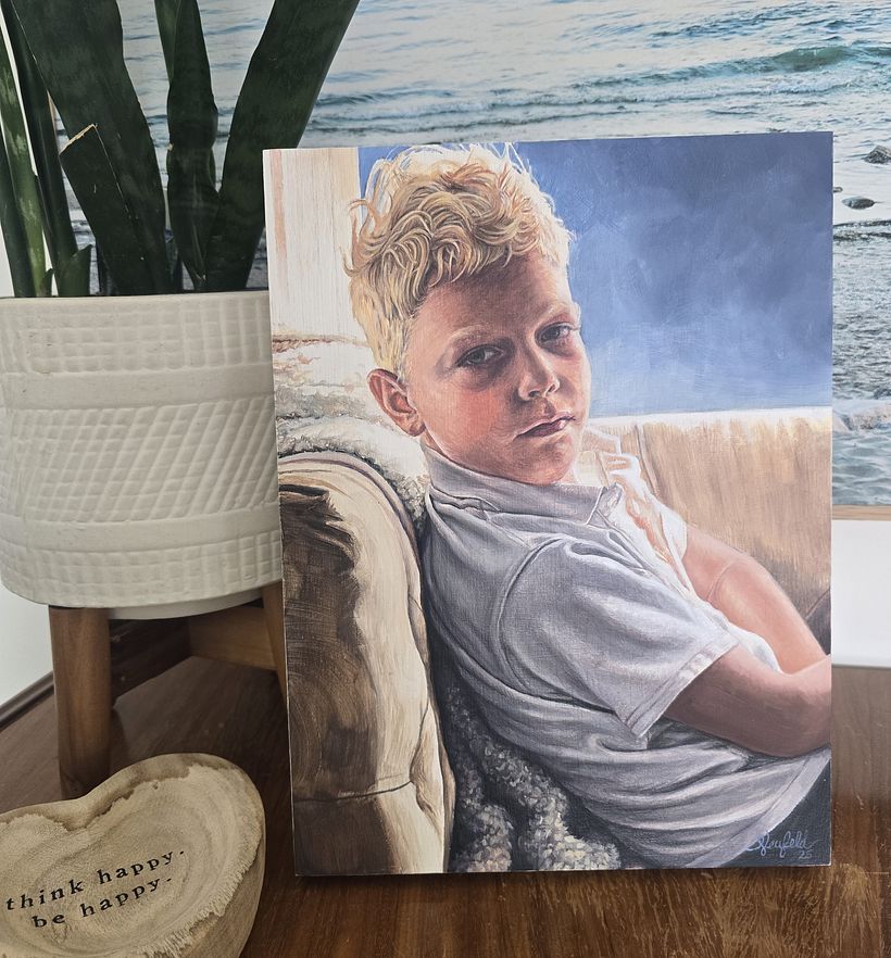 Oil Portrait of my son: Shepherd 1