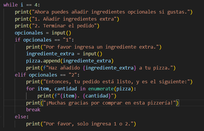 Arma tu pizza con Python 1