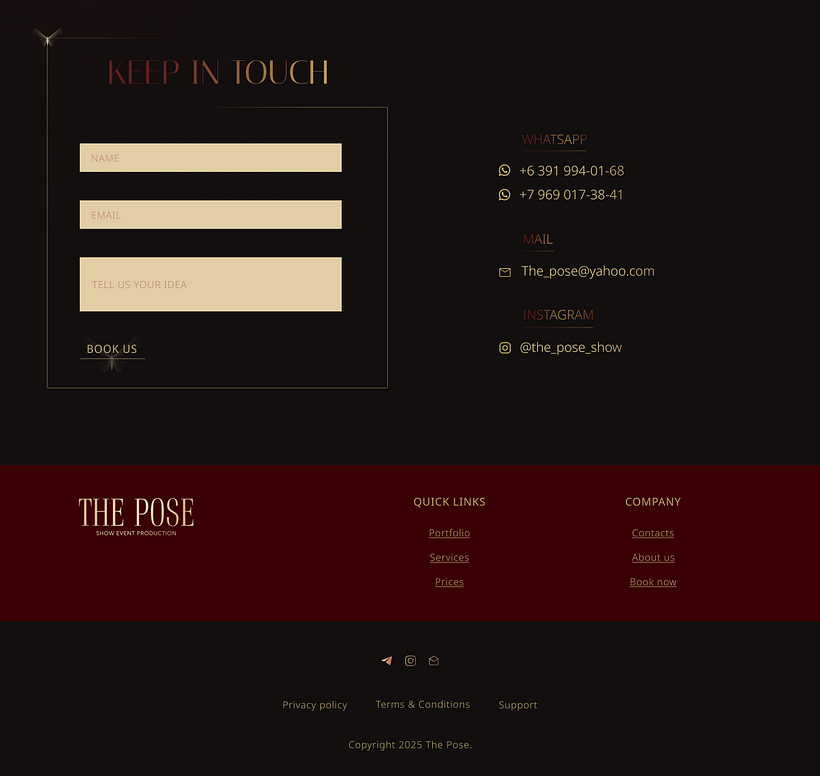 The show company website 4