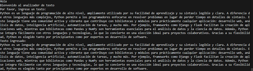 Analizador de texto básico con Python 1