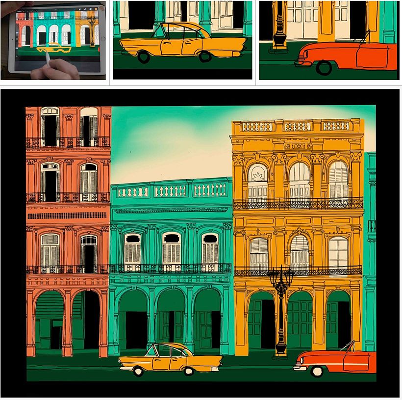 Drawing Colonial Buildings: step-by-step tutorial 1