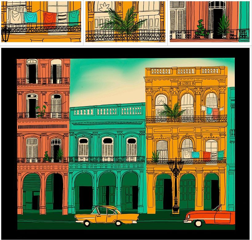 Drawing Colonial Buildings: step-by-step tutorial 1