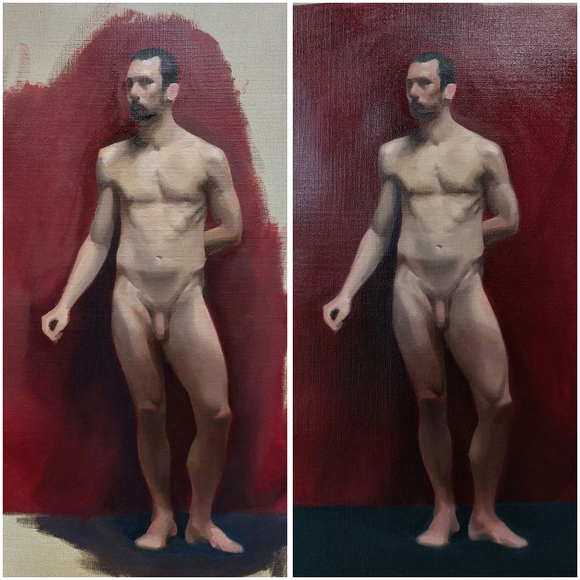Live model painting - Pintura de modelo al natural 5