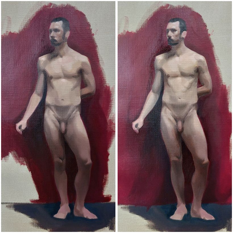 Live model painting - Pintura de modelo al natural 4
