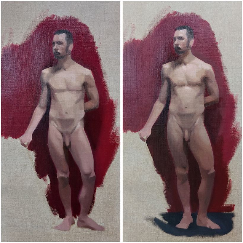 Live model painting - Pintura de modelo al natural 3