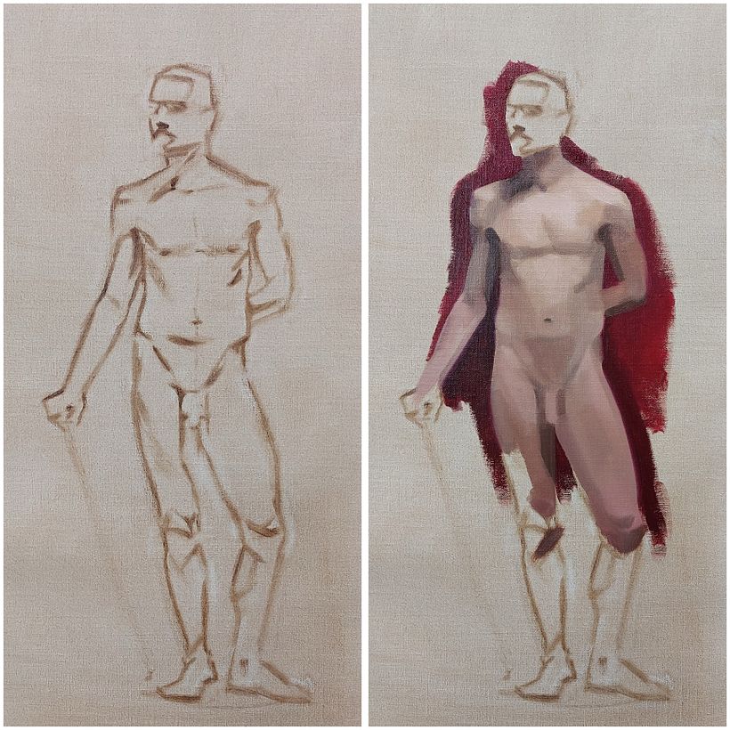 Live model painting - Pintura de modelo al natural 2