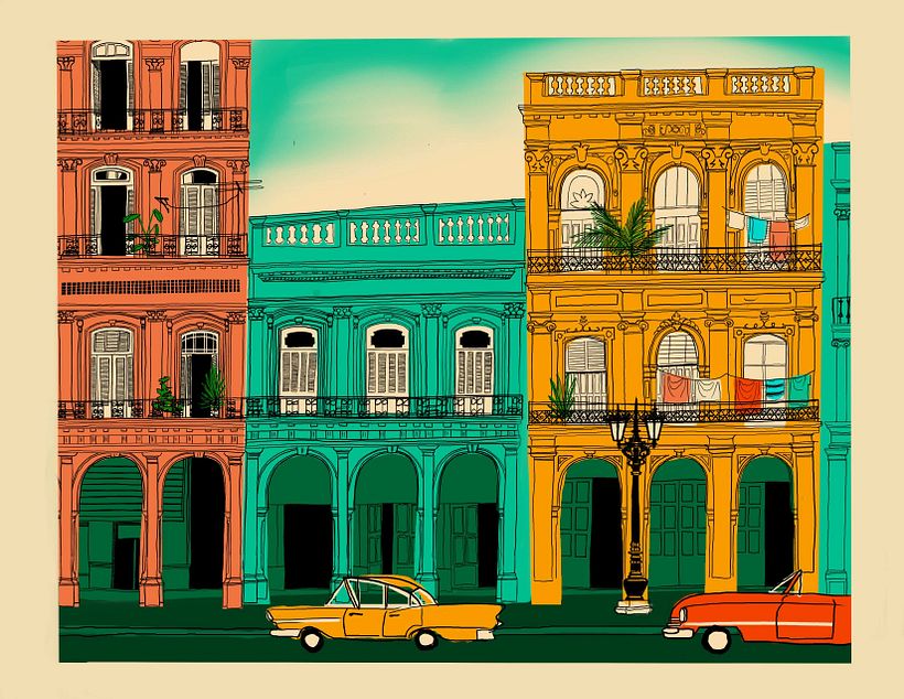 Drawing Colonial Buildings: step-by-step tutorial 1
