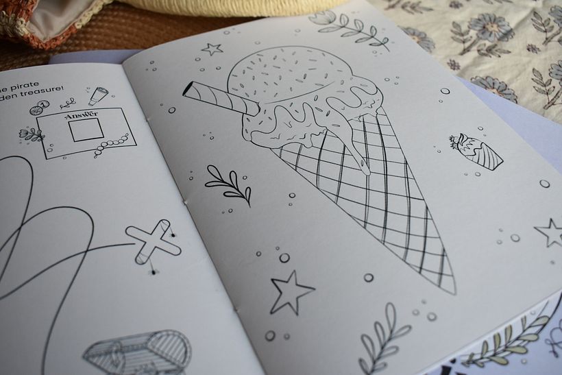 Children colouring book with whimsical artwork 5