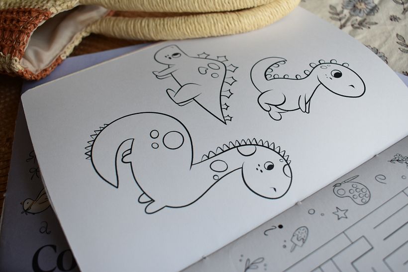 Children colouring book with whimsical artwork 6