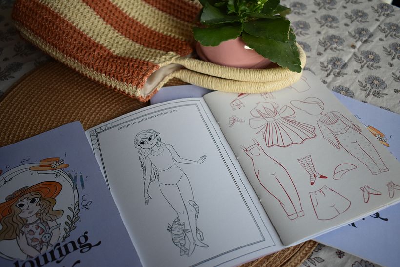 Children colouring book with whimsical artwork 7