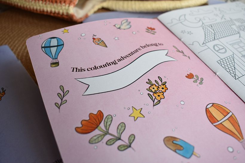 Children colouring book with whimsical artwork 8