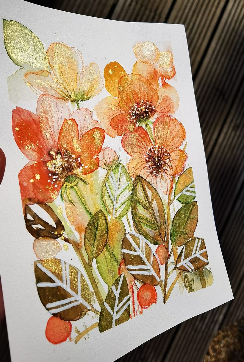 I like to draw flowers 1