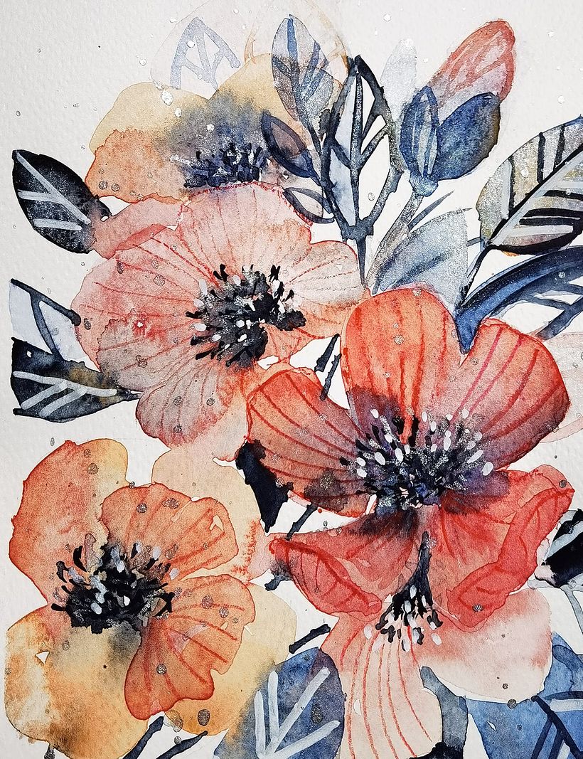 I like to draw flowers 2