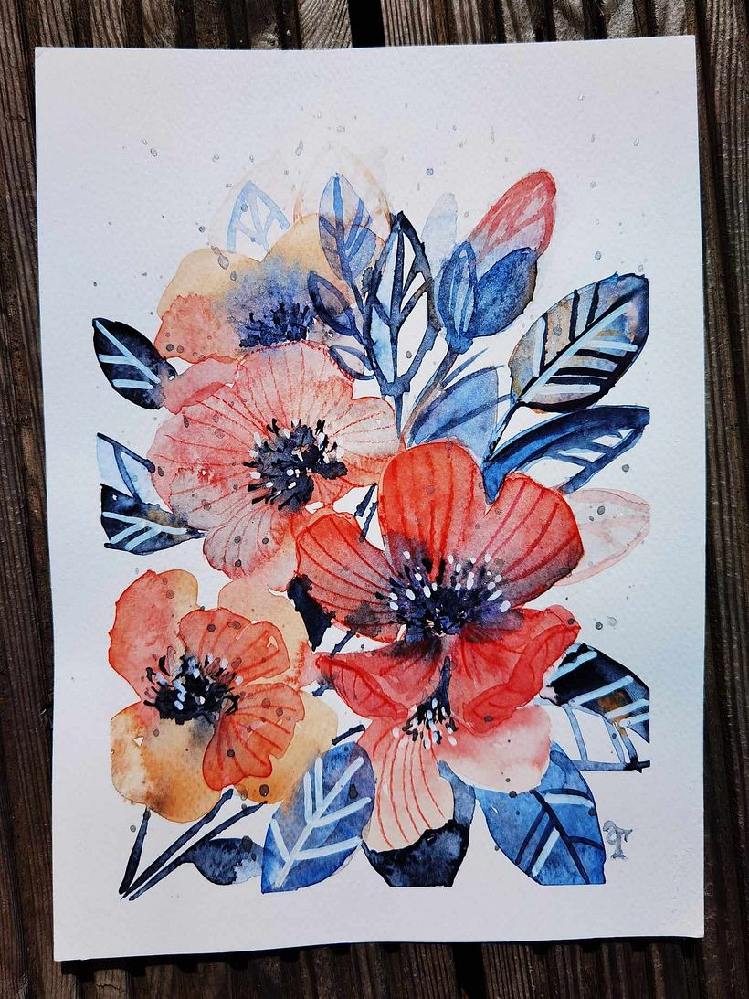 I like to draw flowers 1