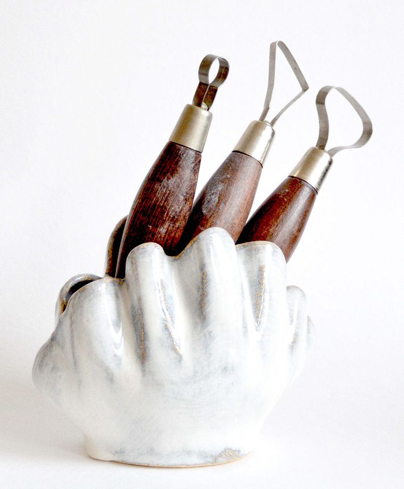 Stoneware table lamp 1