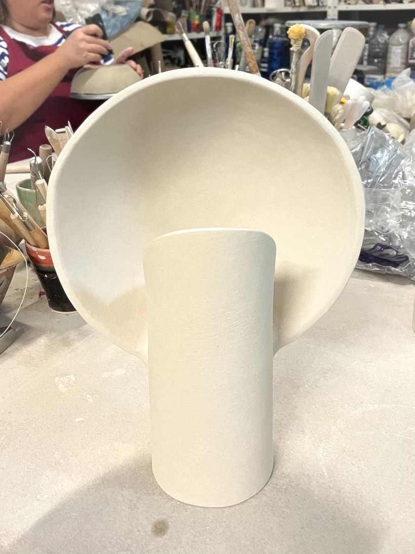Stoneware table lamp 1