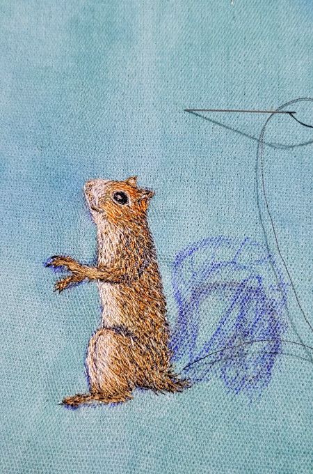 Bordado con needle painting recrea la belleza de la vida salvaje 4