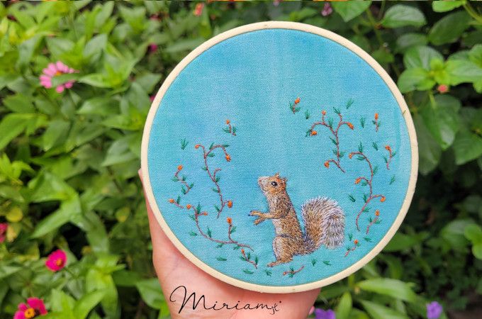 Bordado con needle painting recrea la belleza de la vida salvaje 1