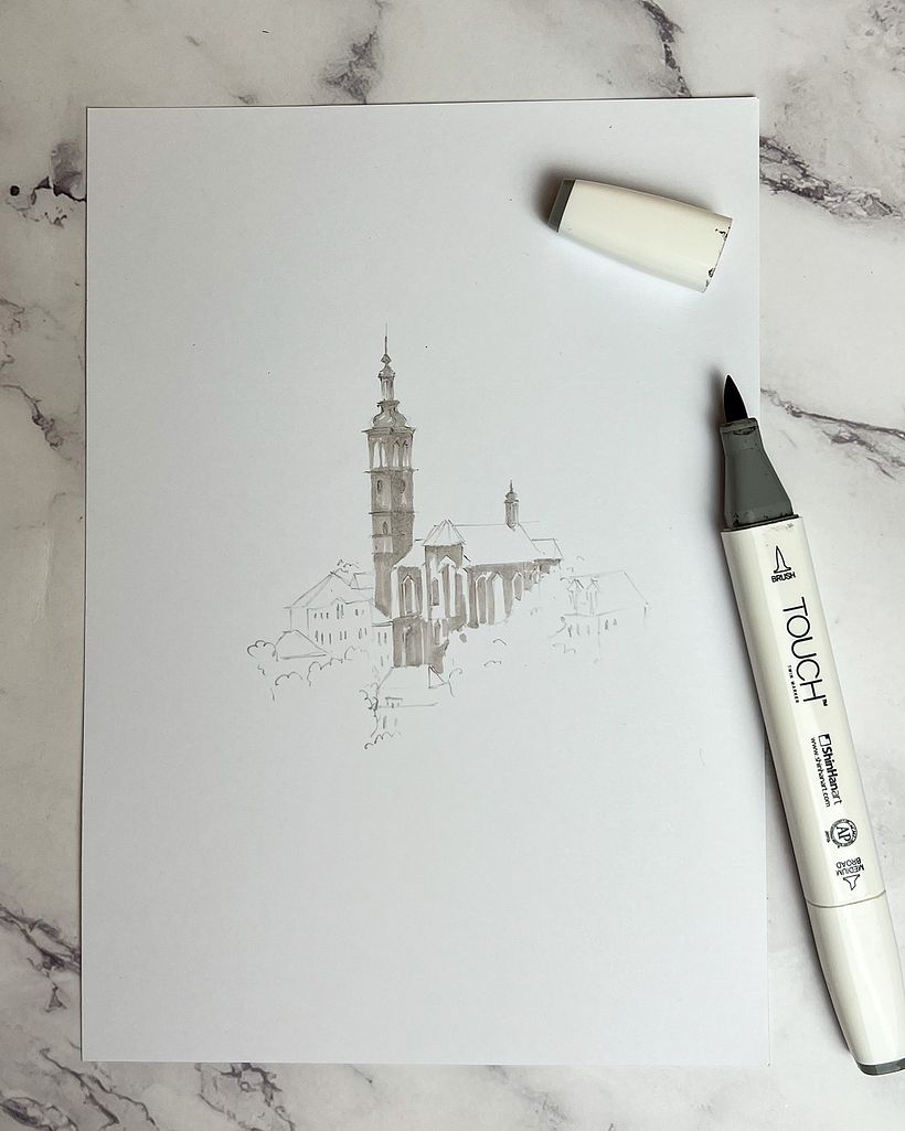 Quick Sketch with Alcohol Markers: The Perfect On-the-Go Technique 1