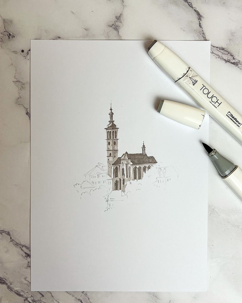 Quick Sketch with Alcohol Markers: The Perfect On-the-Go Technique 1