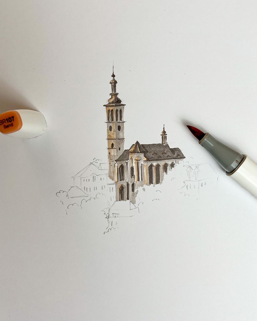 Quick Sketch with Alcohol Markers: The Perfect On-the-Go Technique 1