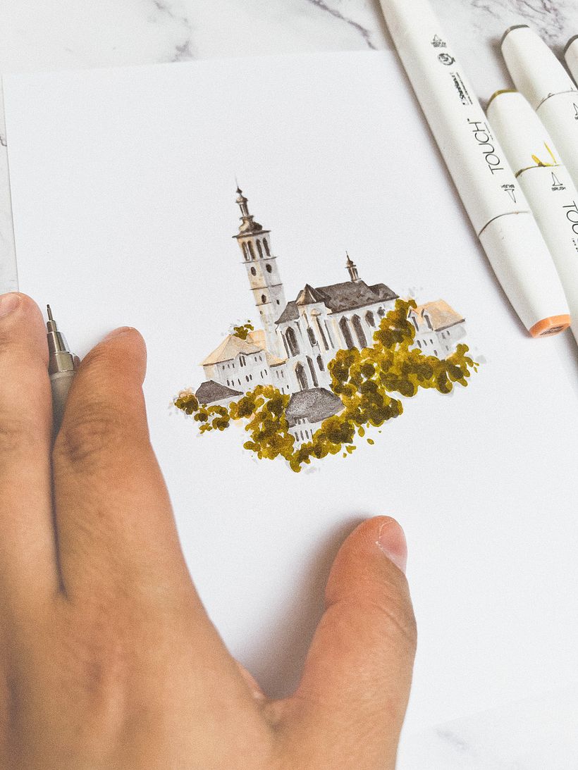 Quick Sketch with Alcohol Markers: The Perfect On-the-Go Technique 1