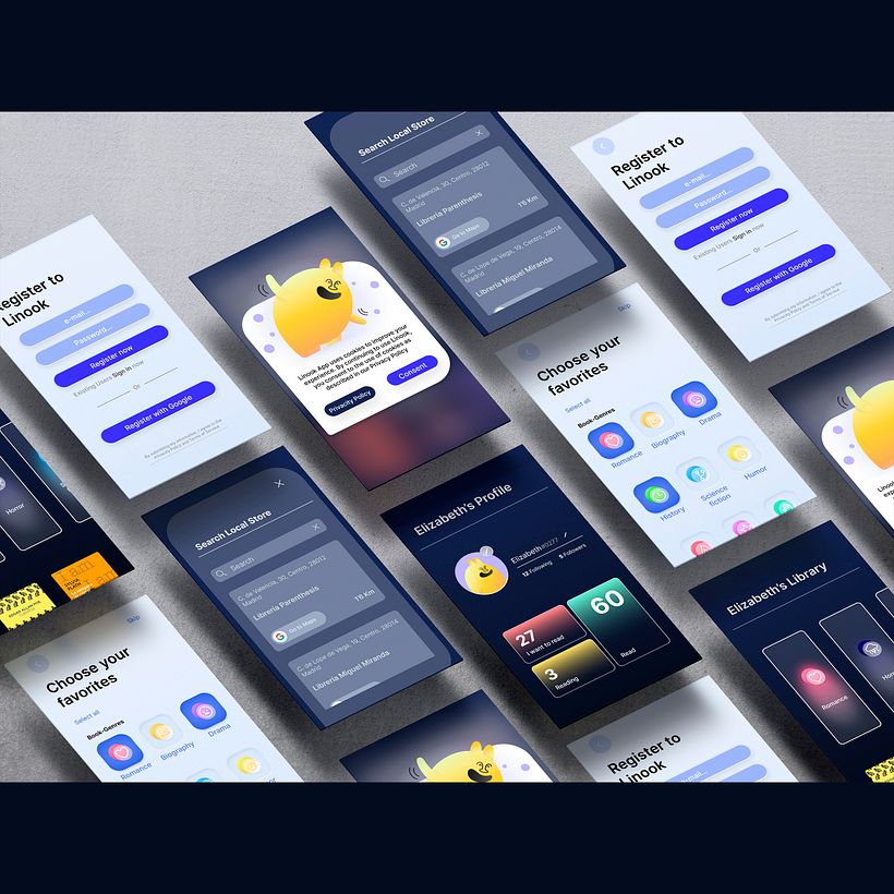 Linook — Diseño UX/UI de una app social para descubrir, organizar y valorar libros 1