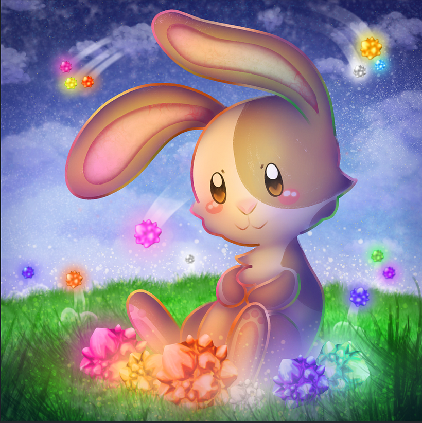 Super Mario Galaxy - A Bunny with Star Bits 1